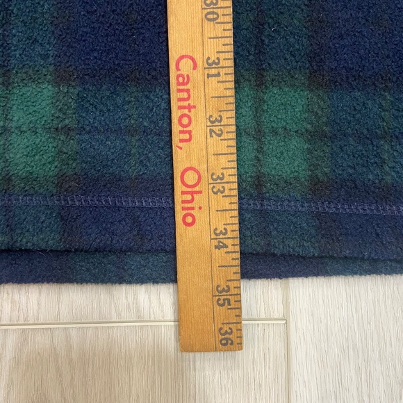 Walt Disney Vintage 90s Green Plaid Checkered Tigger Button Snap Fleece Size XL - Picture 7 of 12